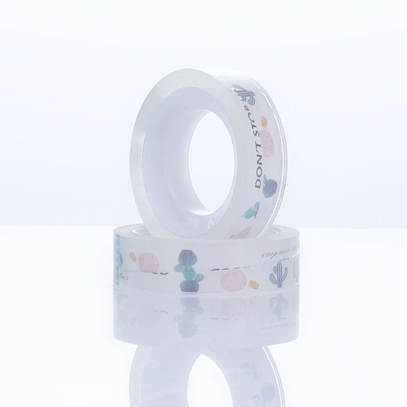 Impresso personalizado kawaii super impermeável fita transparente invisível escola escritório 12mm fita de papelaria